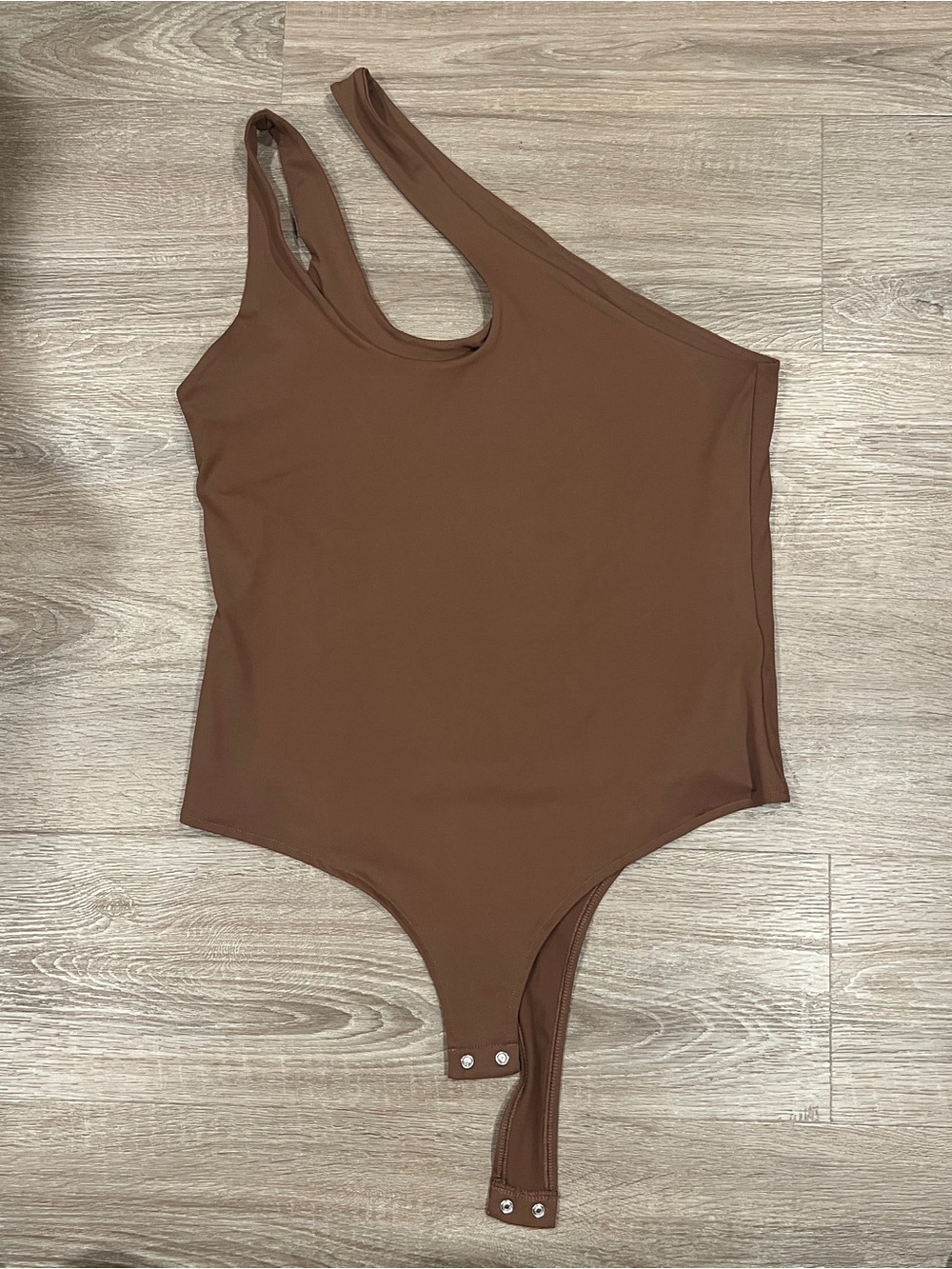 Women's Brown One-Shoulder Tank Top